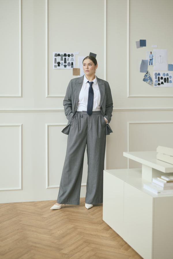 KAFFE CURVE Pinstripe Pants