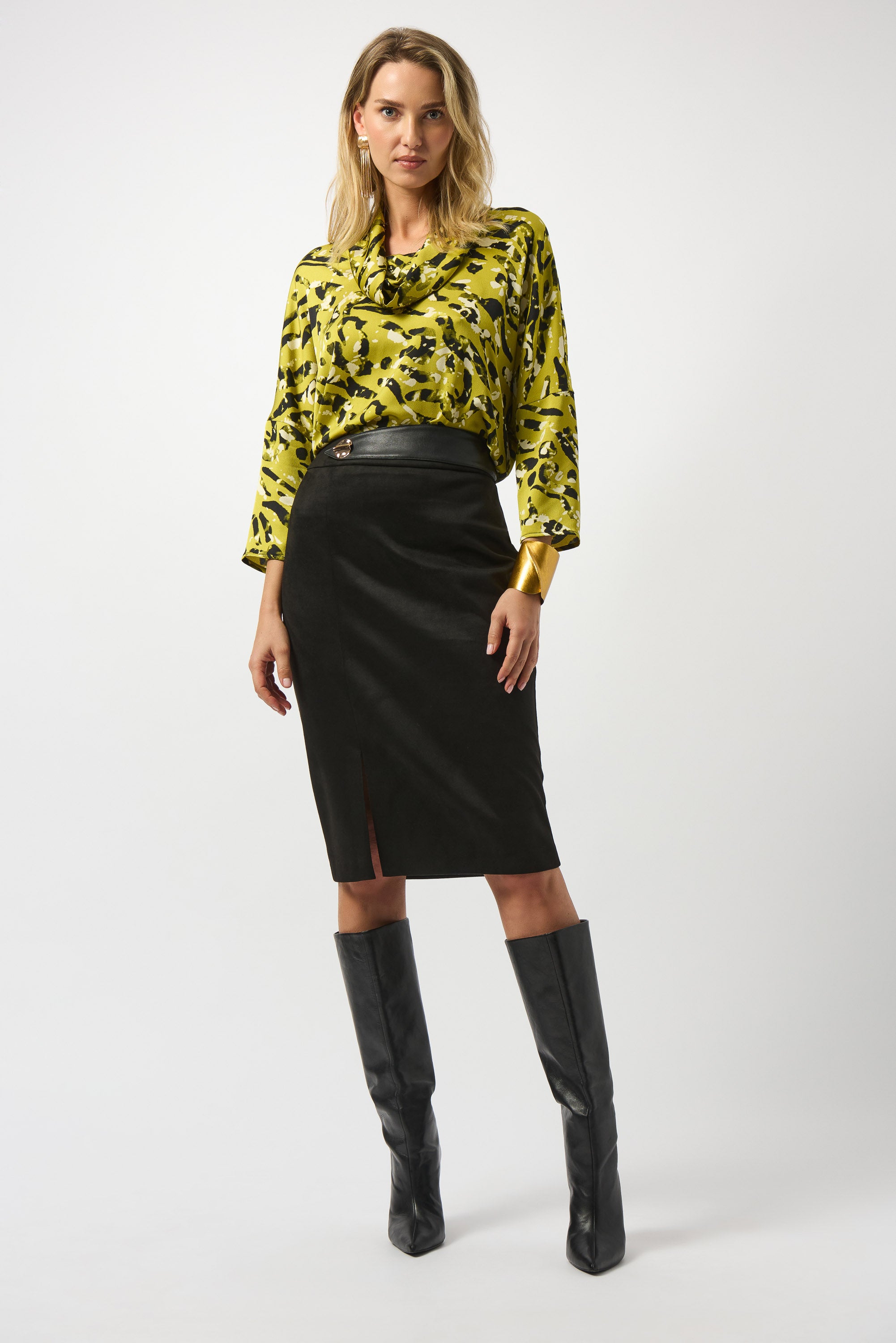 JOSEPH RIBKOFF Animal Print Blouse