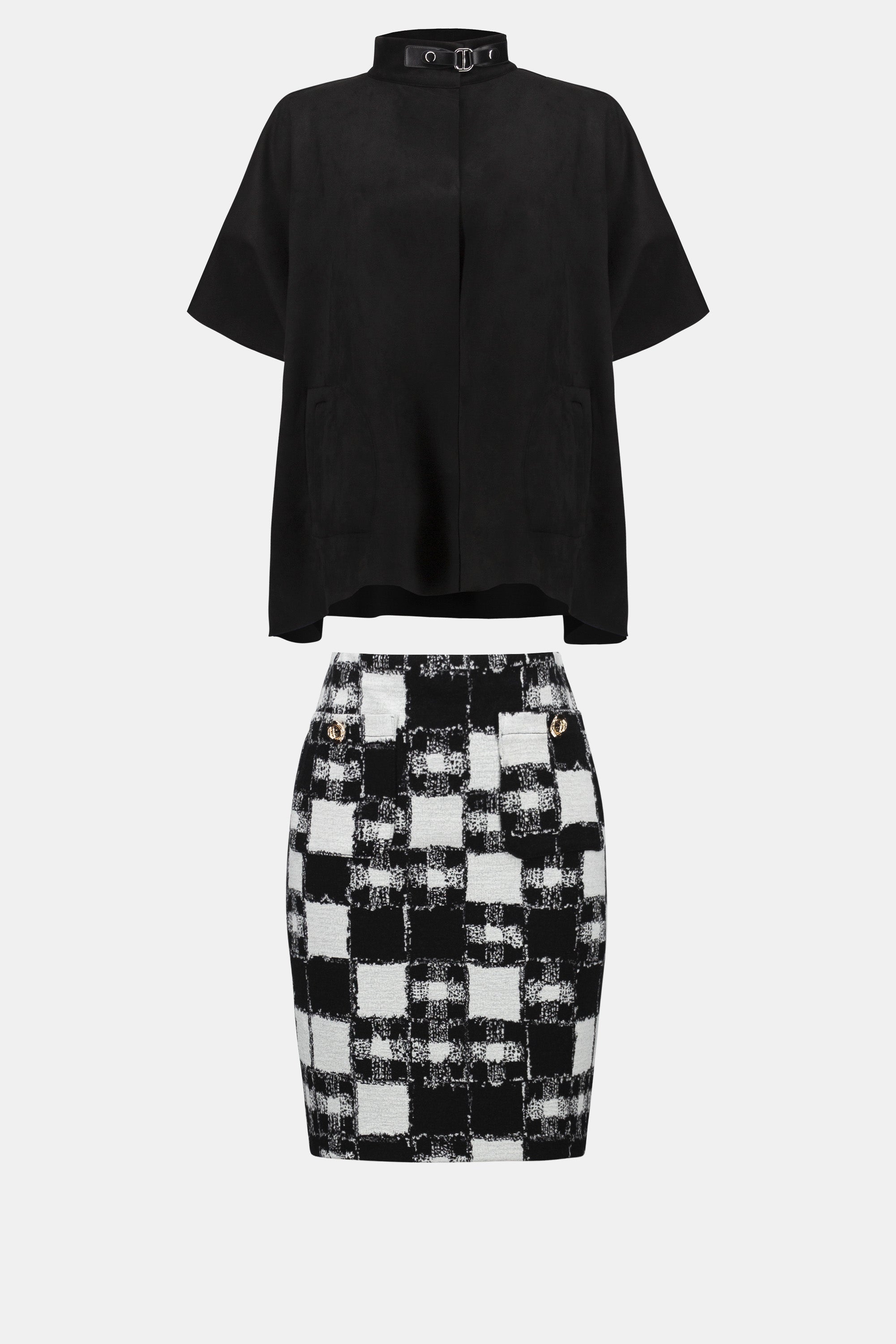 JOSEPH RIBKOFF Patterned Skirt