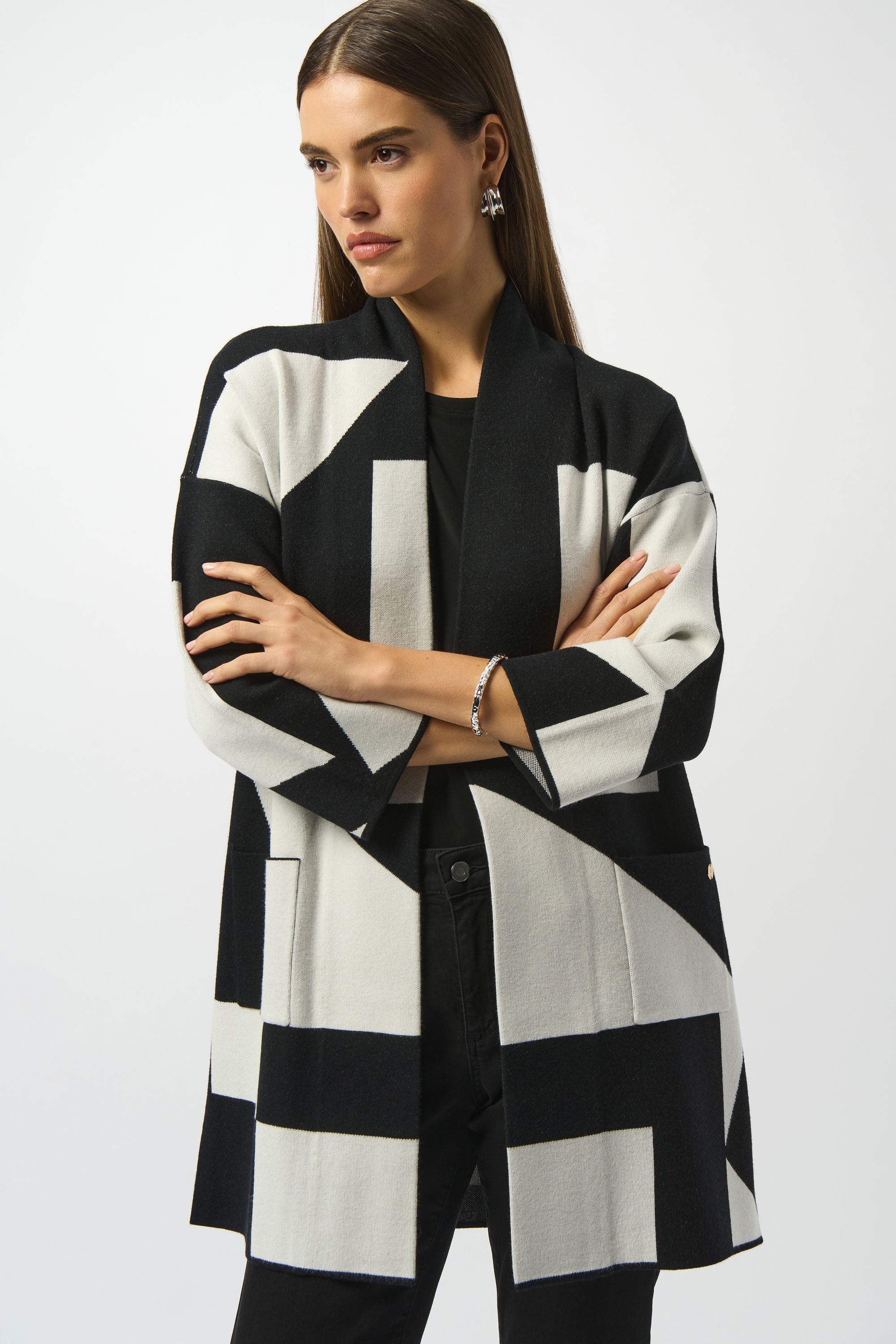 JOSEPH RIBKOFF Colour Block Cardigan