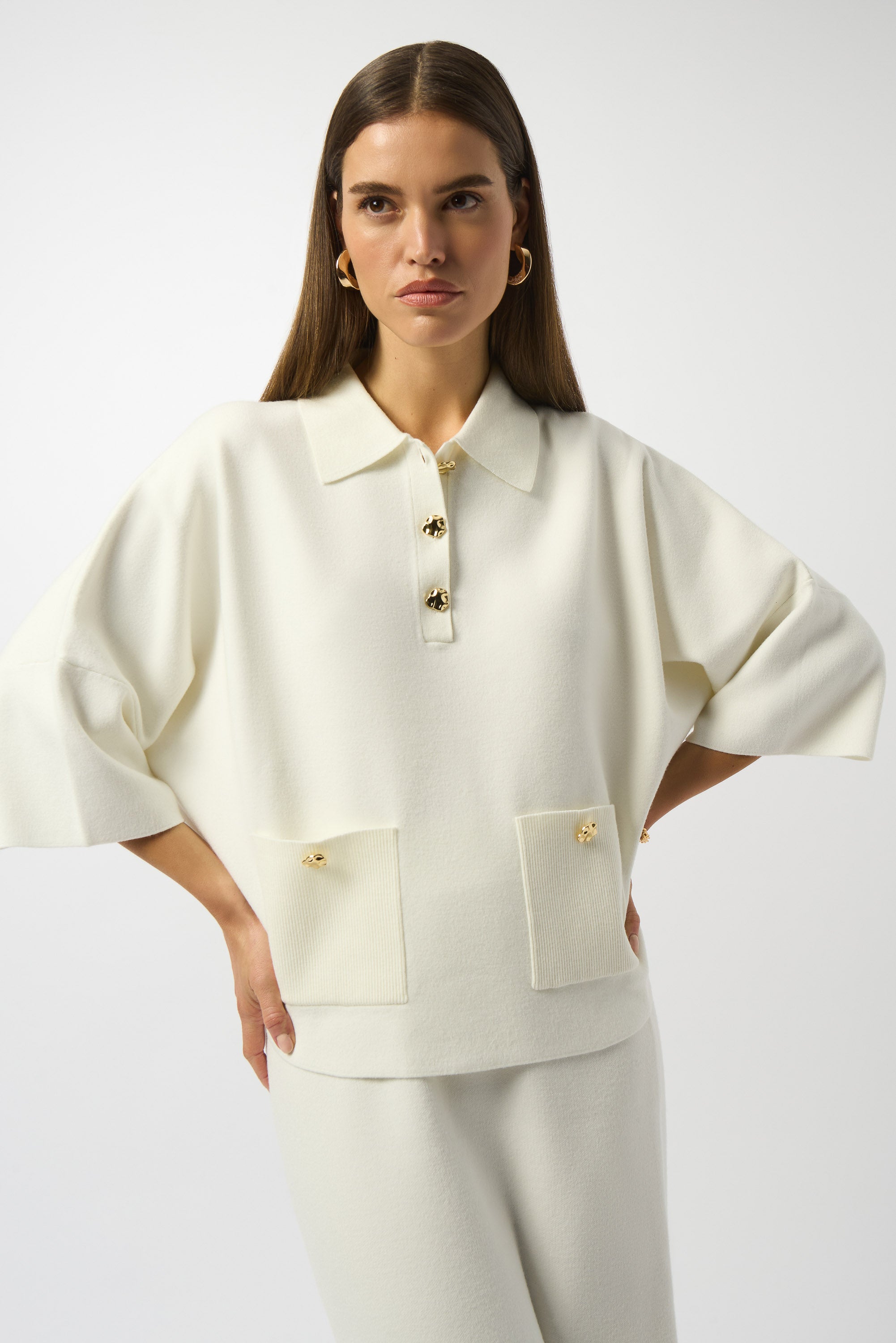 JOSEPH RIBKOFF Collared Sweater