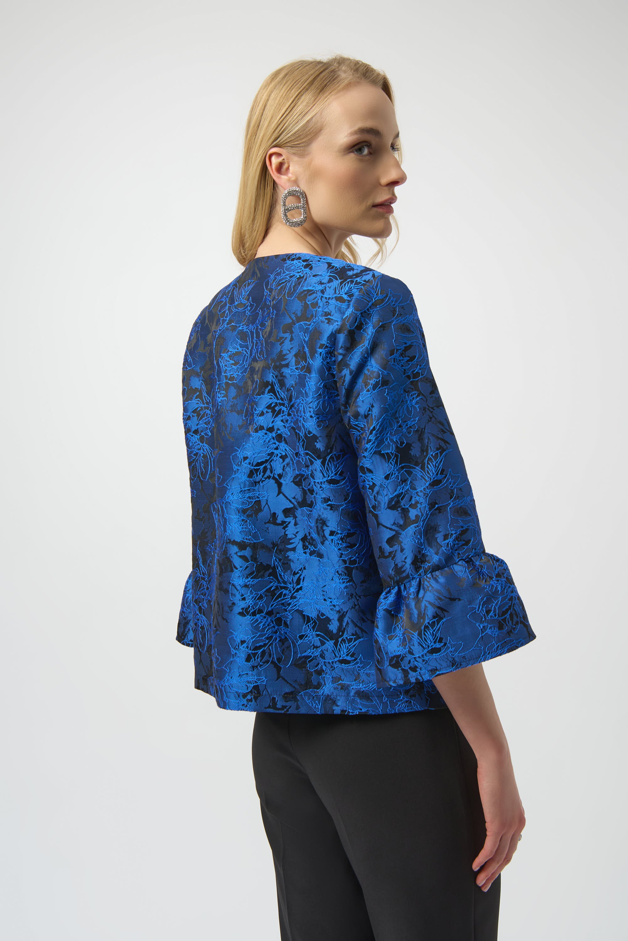 JOSEPH RIBKOFF Floral Jacquard Jacket