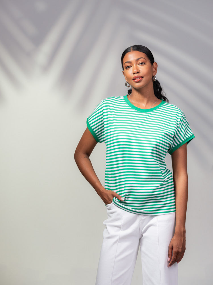 ALISON SHERI Striped T-Shirt