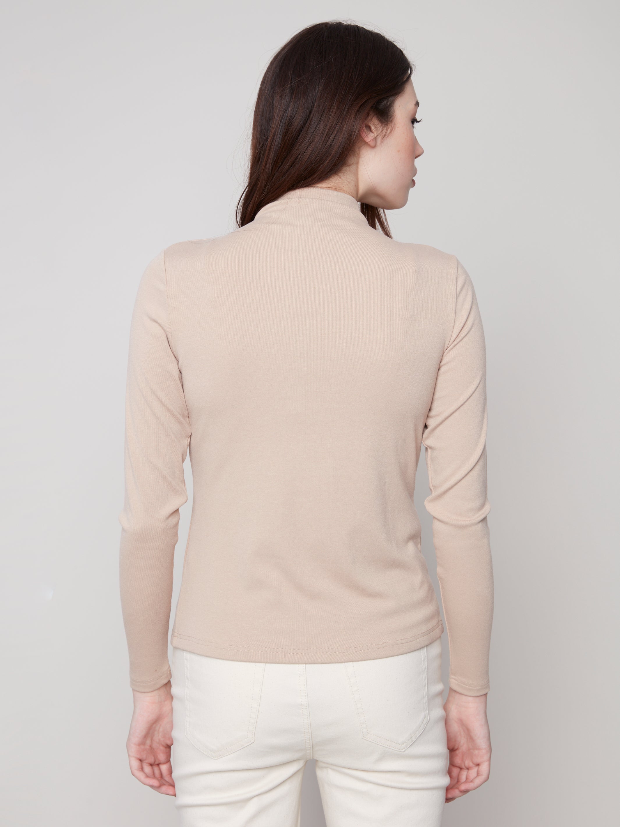 CHARLIE B Mock Neck L/S Top