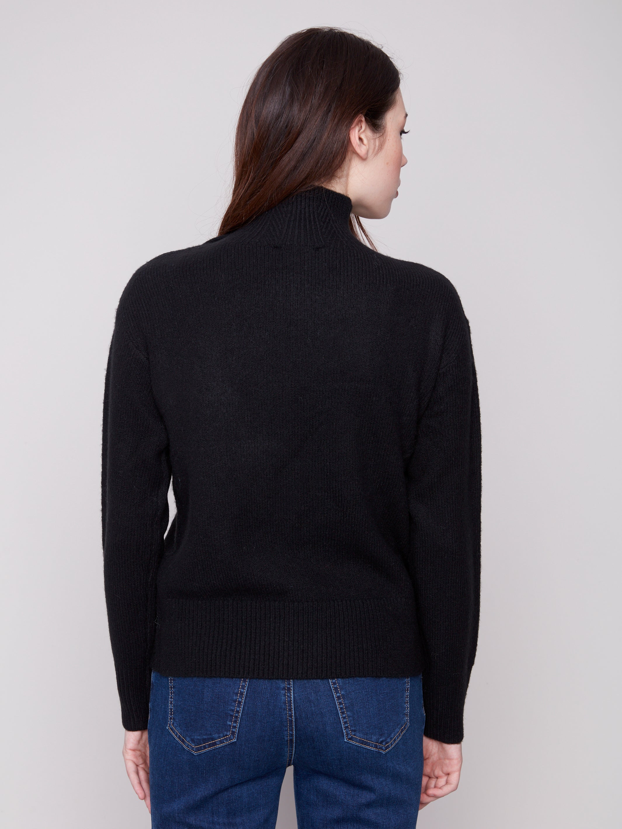 CHARLI B Mock Neck Sweater