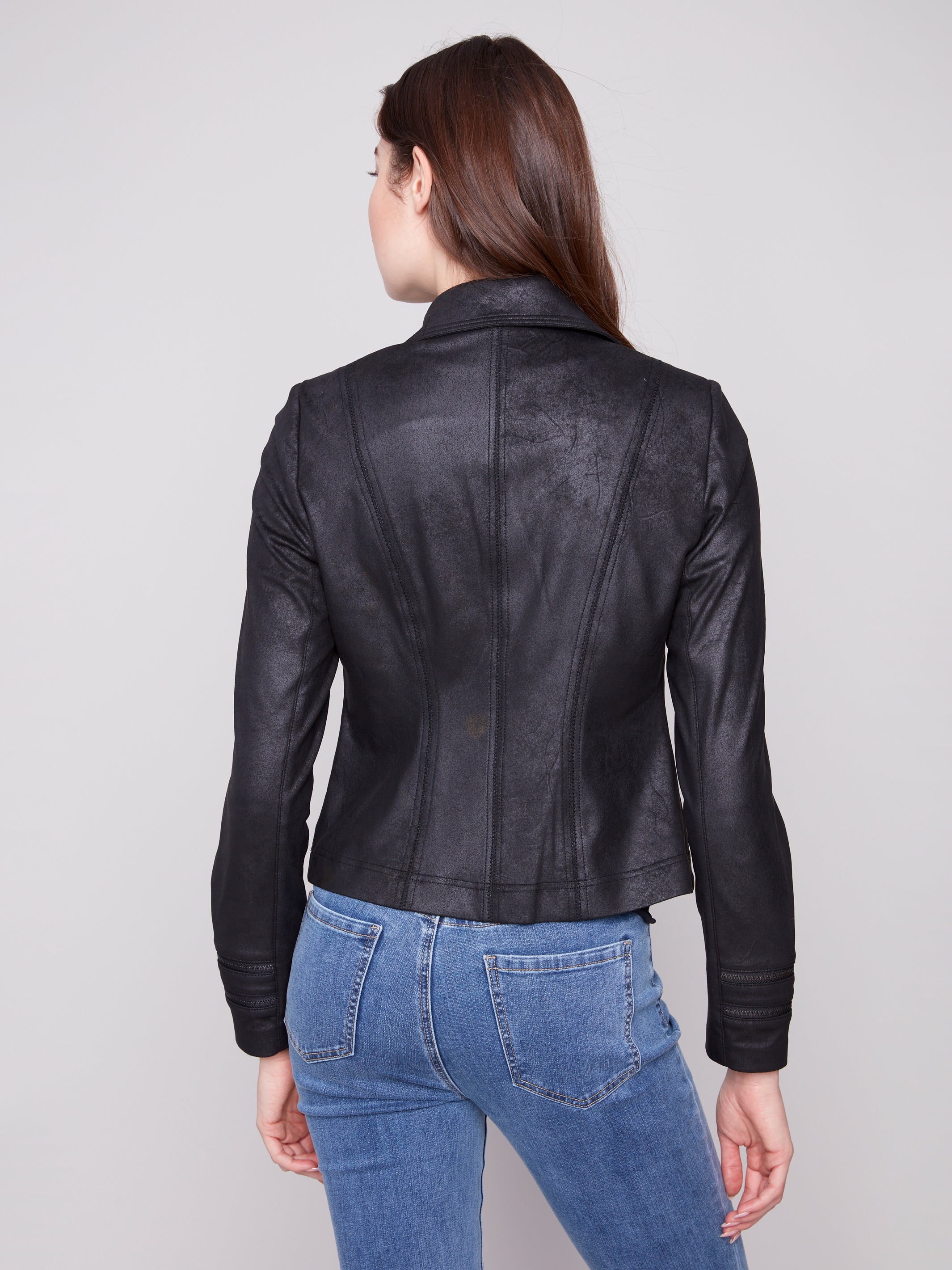 CHARLIE B Faux Leather Jacket