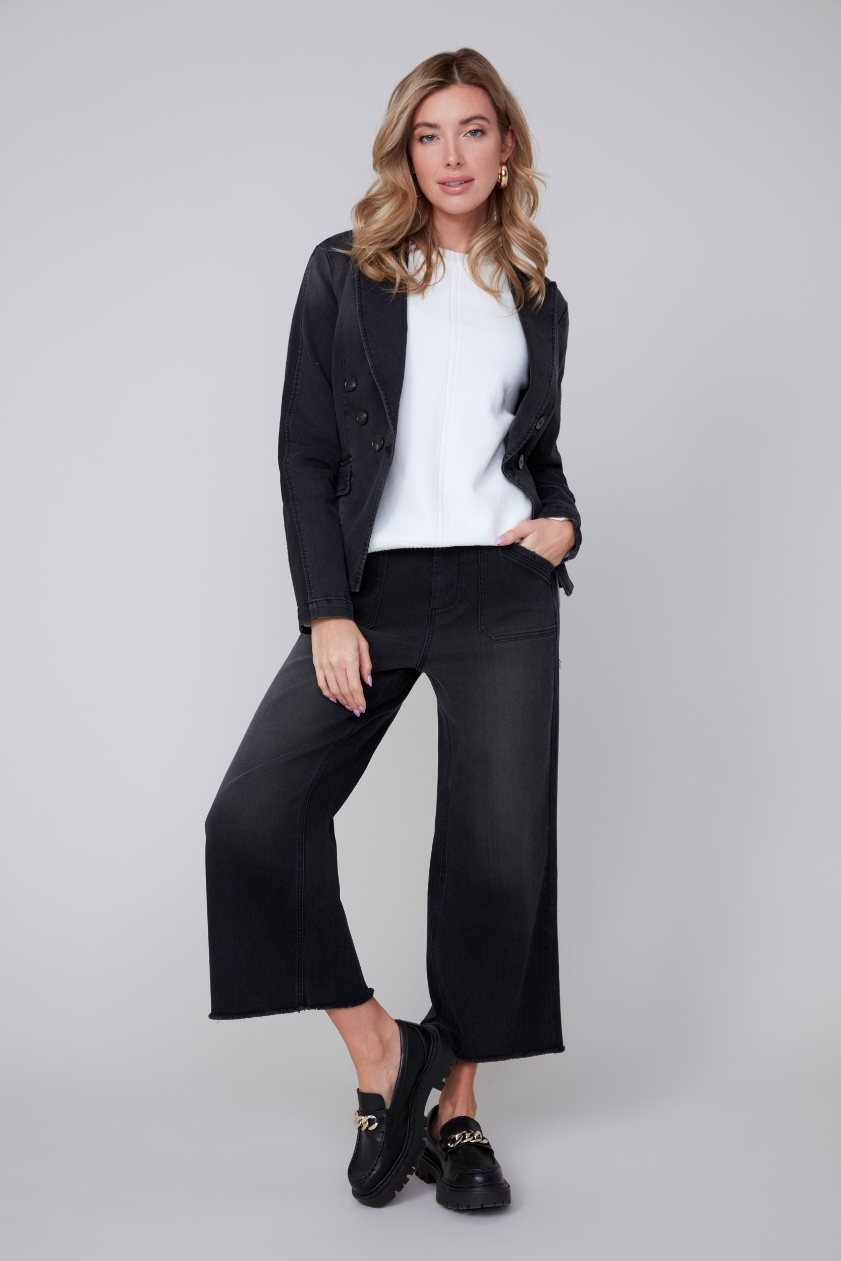 RENUAR Charcoal Denim Blazer