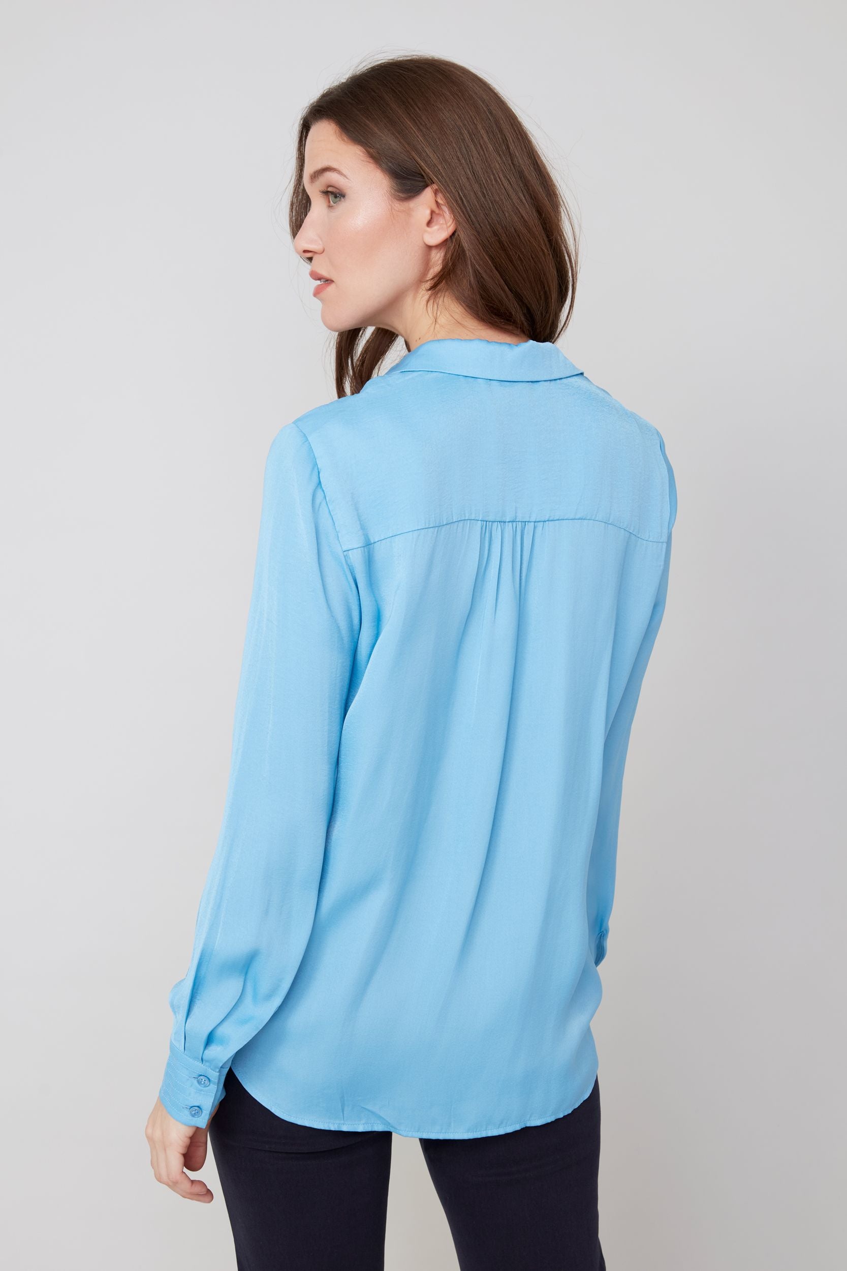 RENUAR Silky Collared Blouse