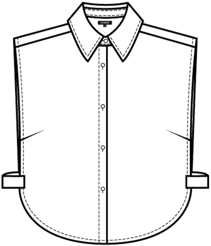 SUNDAY Faux White Collar Top