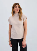 FDJ Cap Sleeve Funnel Neck