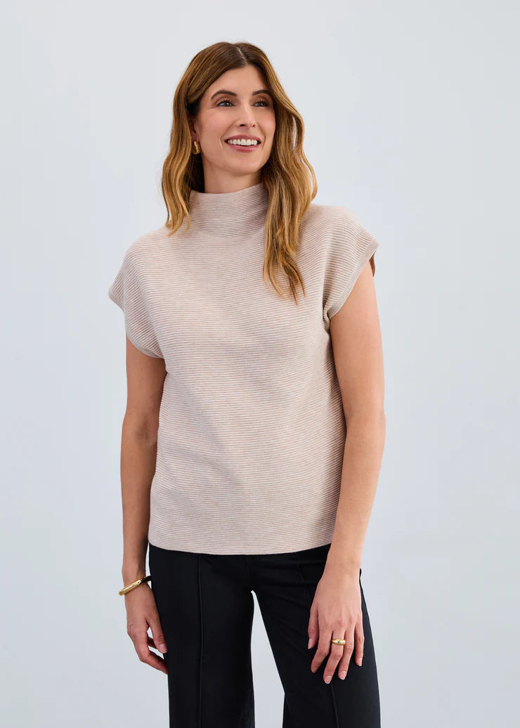 FDJ Cap Sleeve Funnel Neck