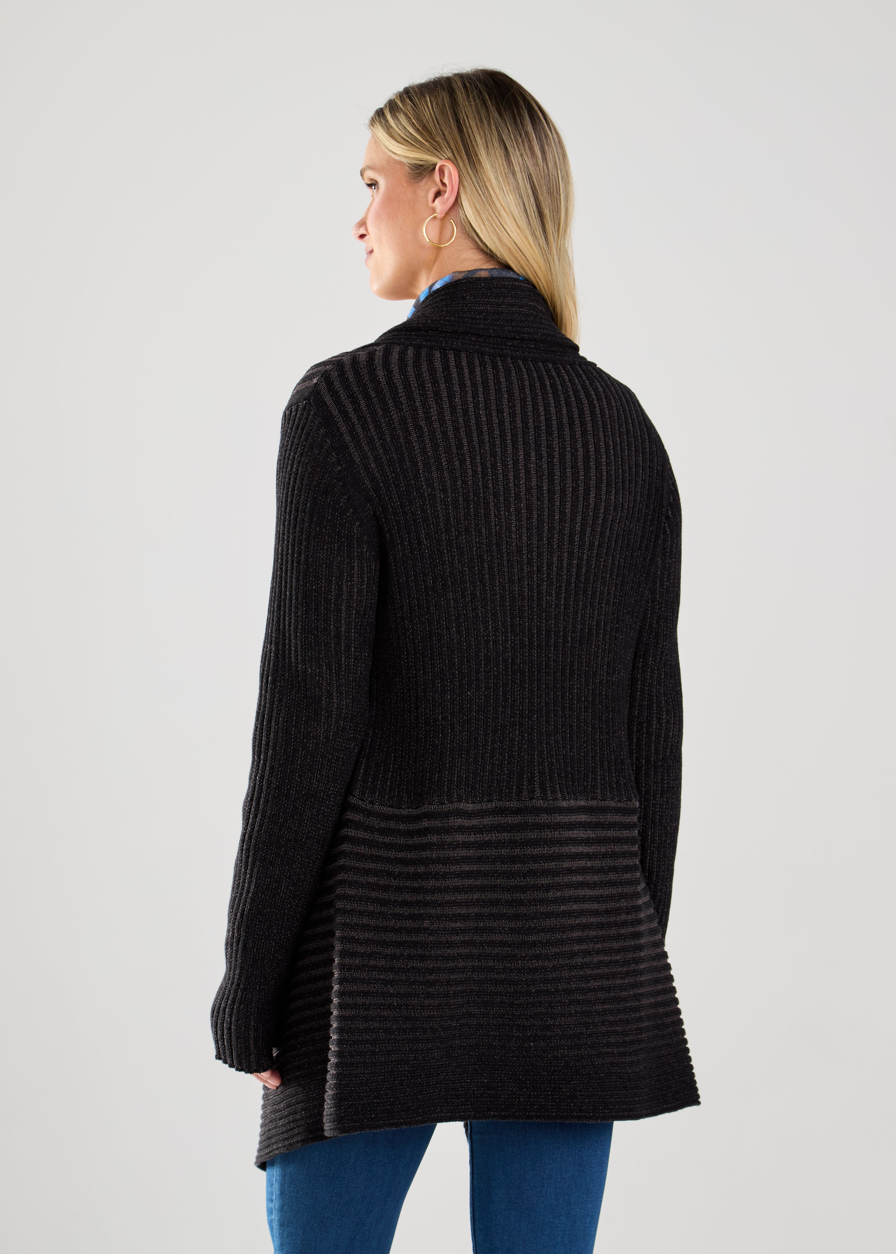 FDJ Long Sleeve Waterfall Cardigan