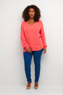 KAFFE CURVE Tunic Blouse