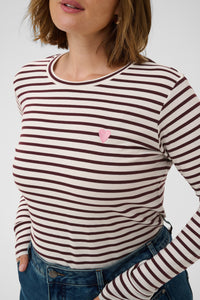 KAFFE CURVE Striped T-Shirt