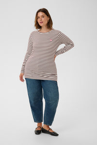 KAFFE CURVE Striped T-Shirt