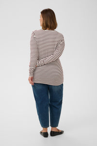 KAFFE CURVE Striped T-Shirt
