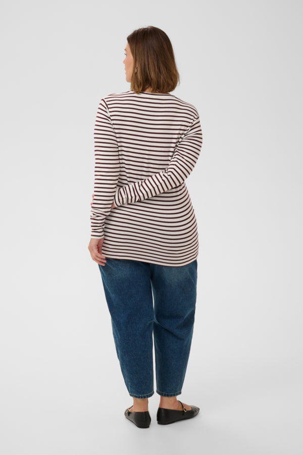 KAFFE CURVE Striped T-Shirt