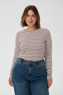KAFFE CURVE Striped T-Shirt