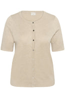KAFFE CURVE Short Sleeve Knit Top
