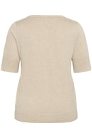 KAFFE CURVE Short Sleeve Knit Top