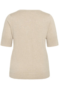 KAFFE CURVE Short Sleeve Knit Top
