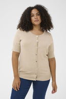 KAFFE CURVE Short Sleeve Knit Top