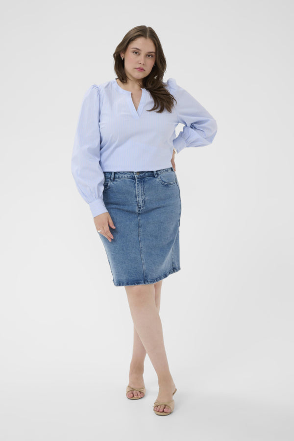 KAFFE CURVE V-Neck Blouse