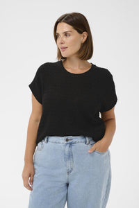 KAFFE CURVE Short-Sleeve Top