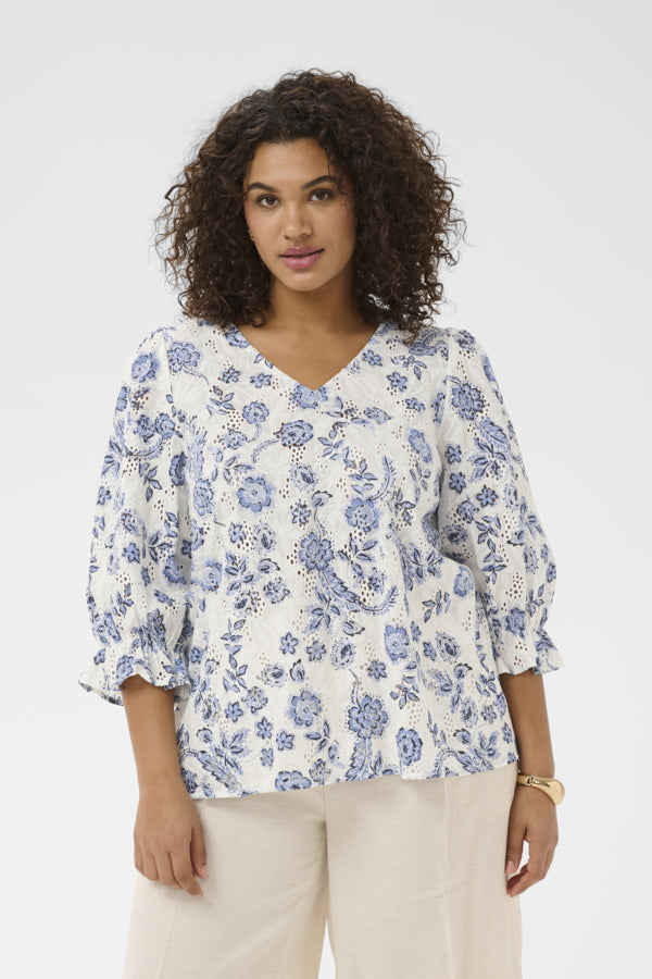 KAFFE CURVE Floral Blouse