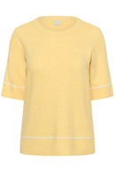 KAFFE CURVE Short-Sleeve Knit Top