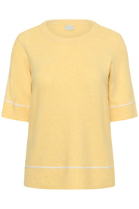KAFFE CURVE Short-Sleeve Knit Top
