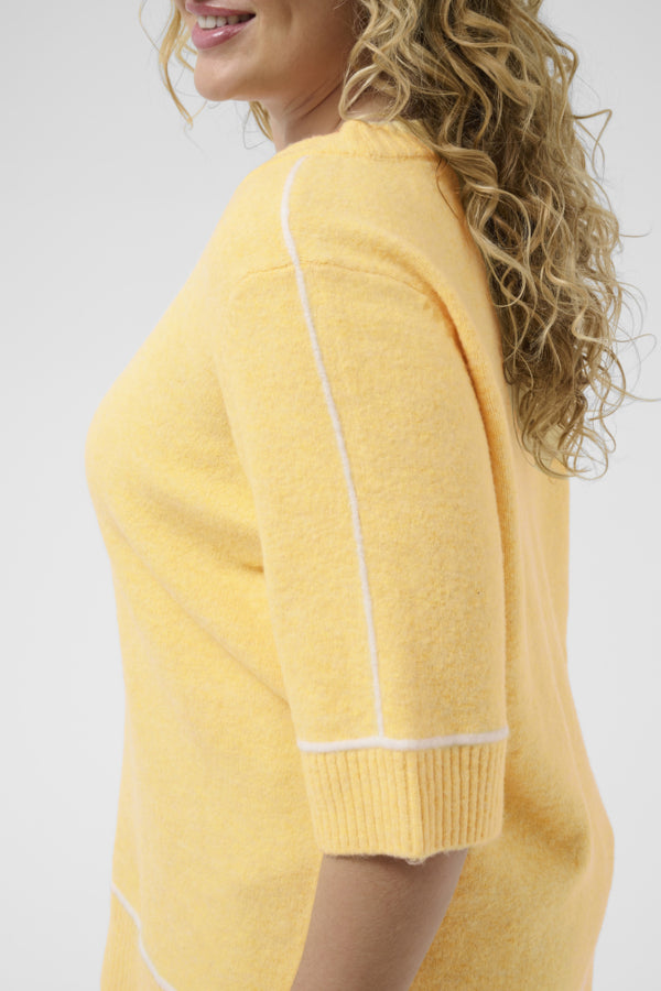 KAFFE CURVE Short-Sleeve Knit Top