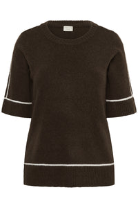 KAFFE CURVE Short-Sleeve Knit Top