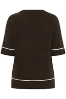 KAFFE CURVE Short-Sleeve Knit Top