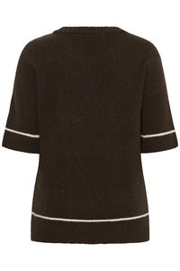 KAFFE CURVE Short-Sleeve Knit Top