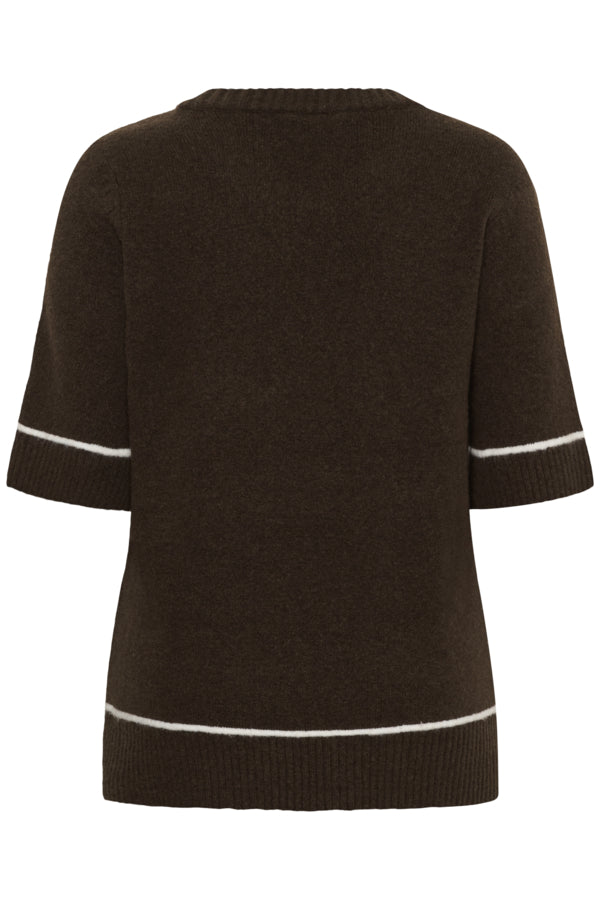 KAFFE CURVE Short-Sleeve Knit Top
