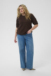 KAFFE CURVE Textured Knit Top