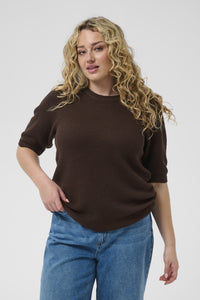 KAFFE CURVE Textured Knit Top