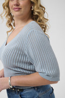 KAFFE CURVE Short Sleeve Knit top