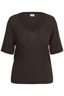 KAFFE CURVE Short Sleeve Knit top
