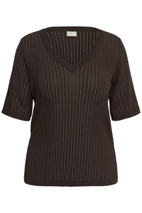 KAFFE CURVE Short Sleeve Knit top