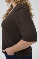 KAFFE CURVE Short Sleeve Knit top