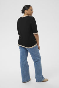 KAFFE CURVE Short Sleeve Cardigan
