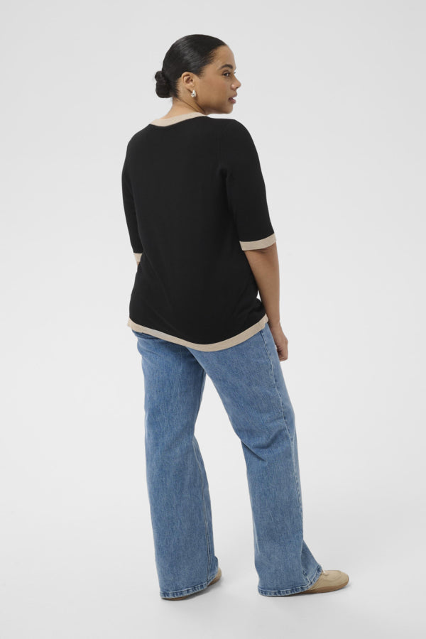 KAFFE CURVE Short Sleeve Cardigan
