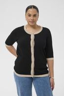 KAFFE CURVE Short Sleeve Cardigan