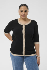 KAFFE CURVE Short Sleeve Cardigan