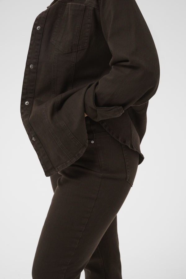 KAFFE CURVE Brown Denim Pants