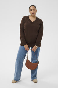 KAFFE CURVE Textured Knit Top