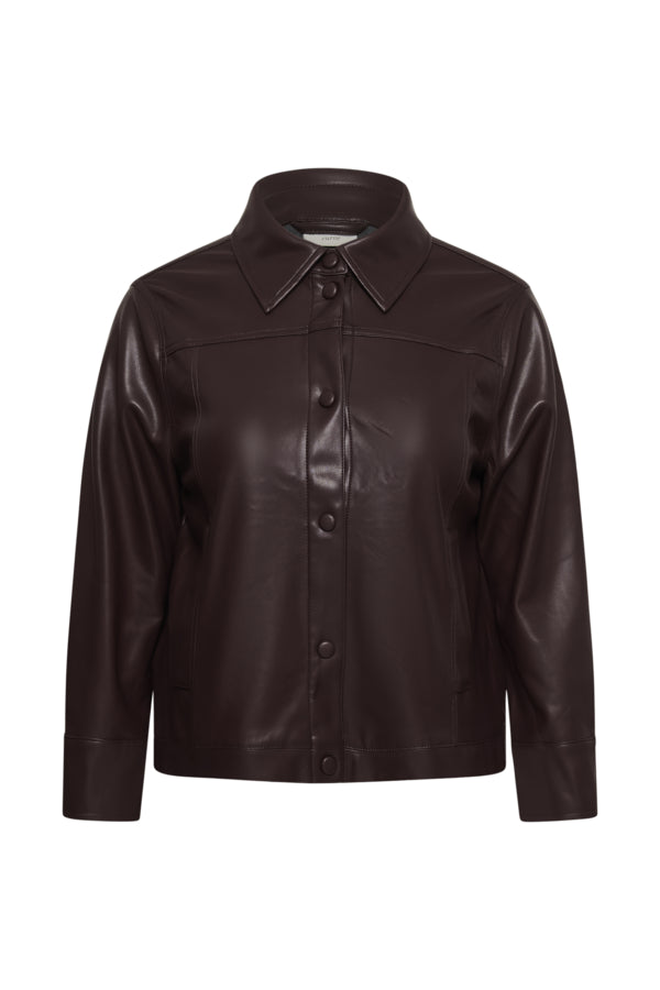 KAFFE CURVE Faux Leather Jacket