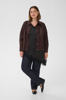 KAFFE CURVE Faux Leather Jacket